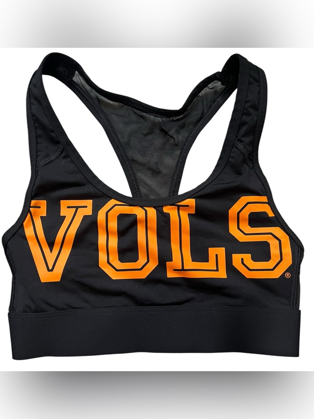 PINK Victoria's Secret Black Sports Bra with Tennessee 'VOLS' Graphic NWOT XS